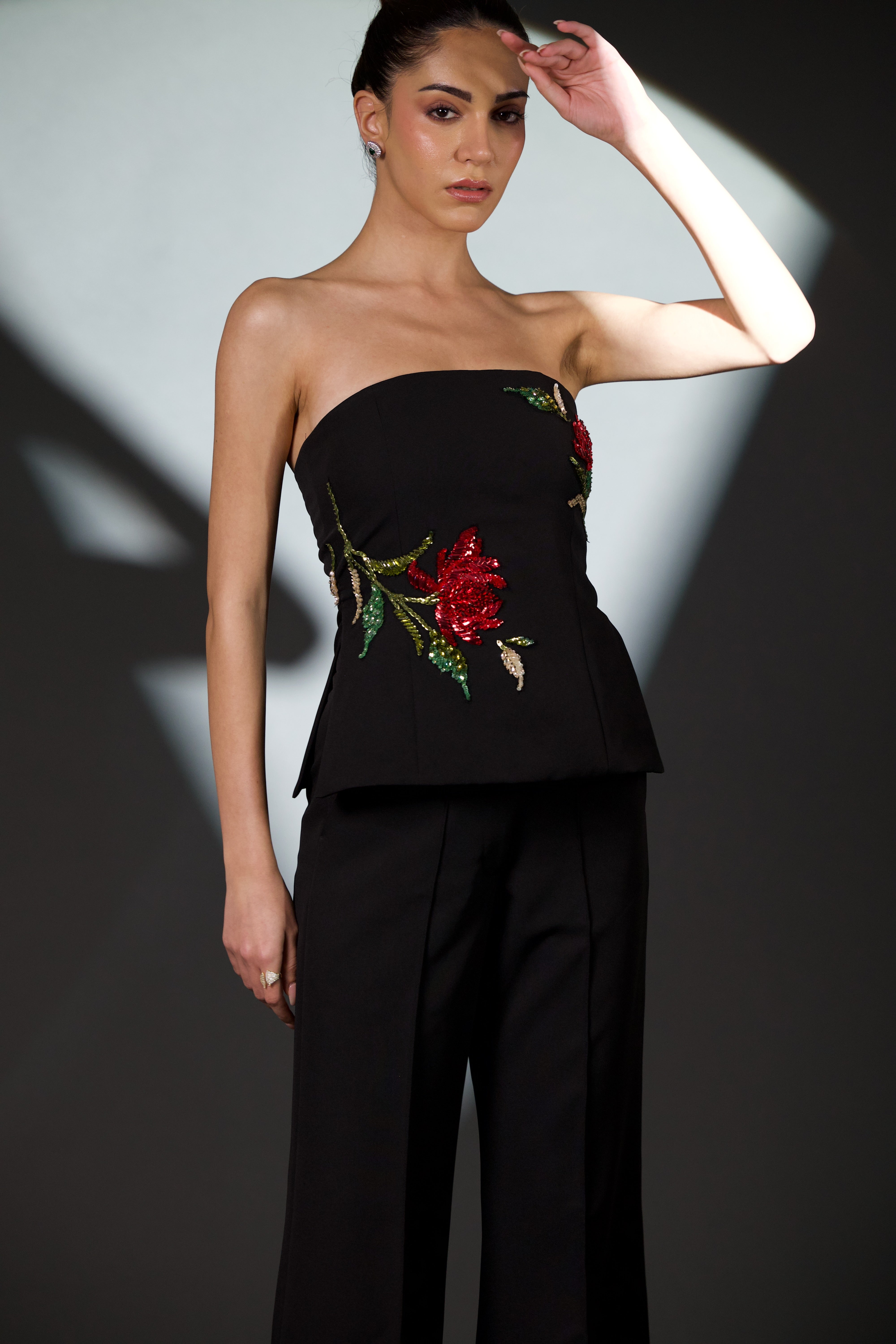 Kylie Waist Cincher Bustier in Black