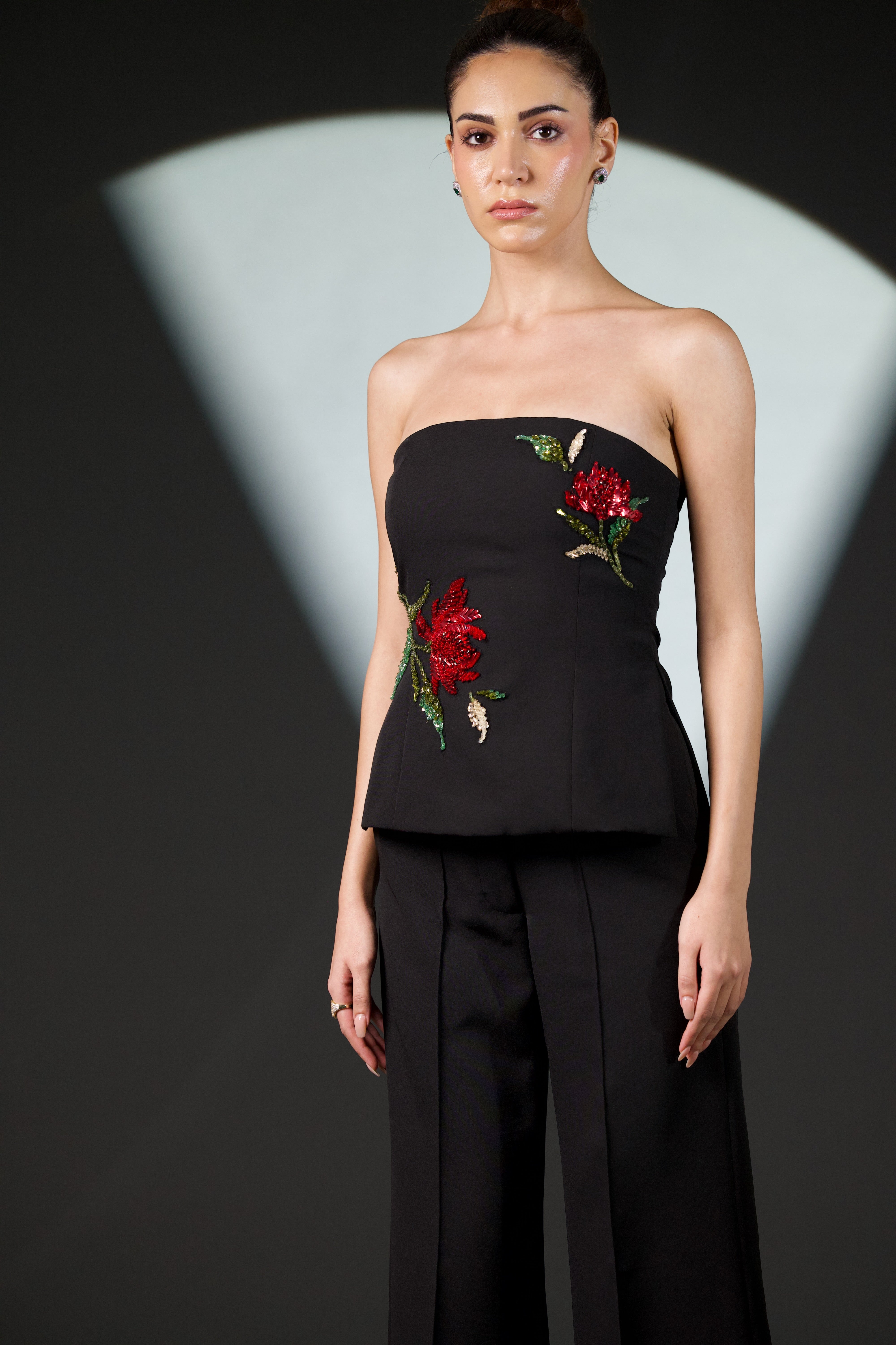 Kylie Waist Cincher Bustier in Black