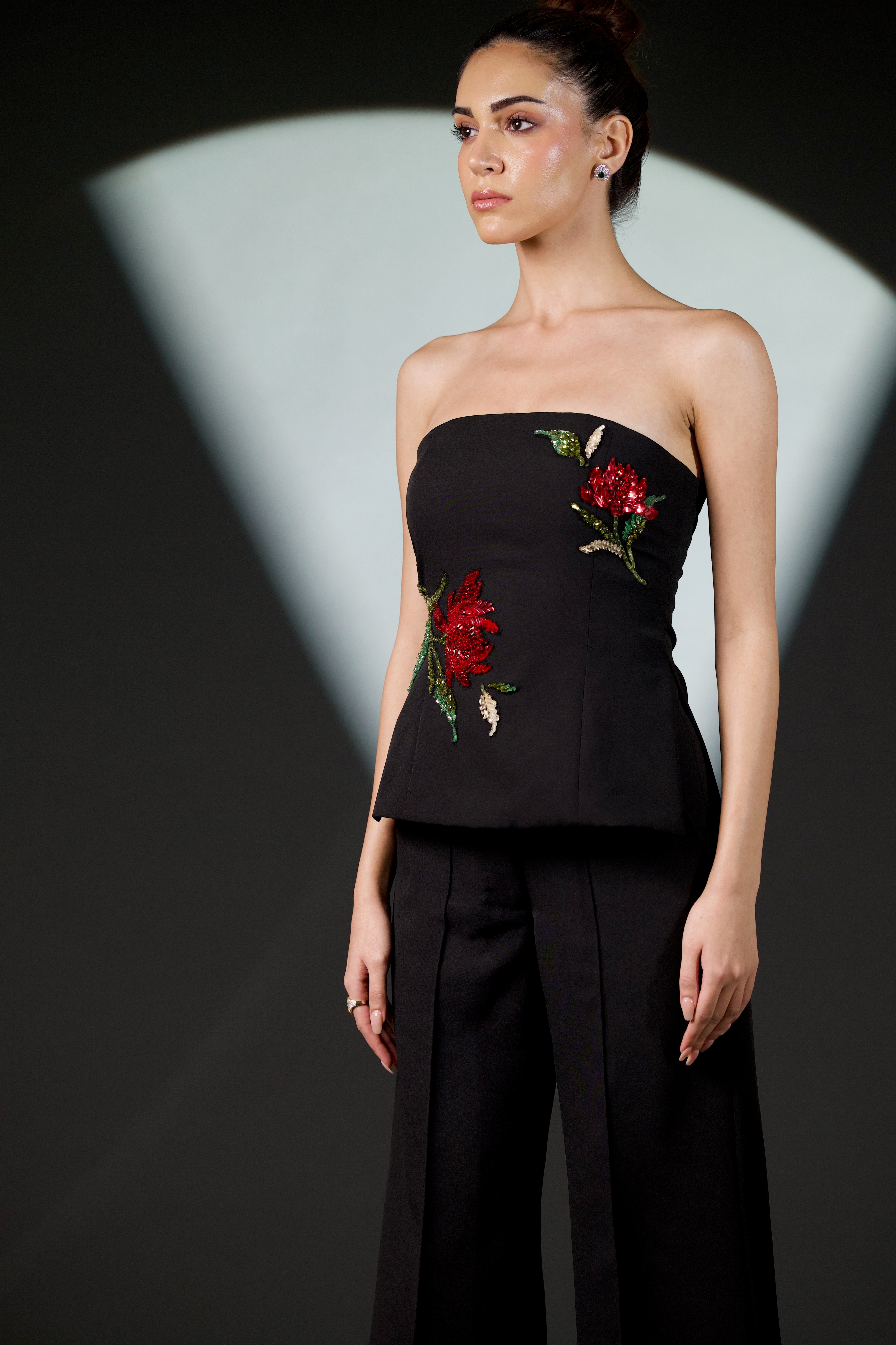 Kylie Waist Cincher Bustier in Black