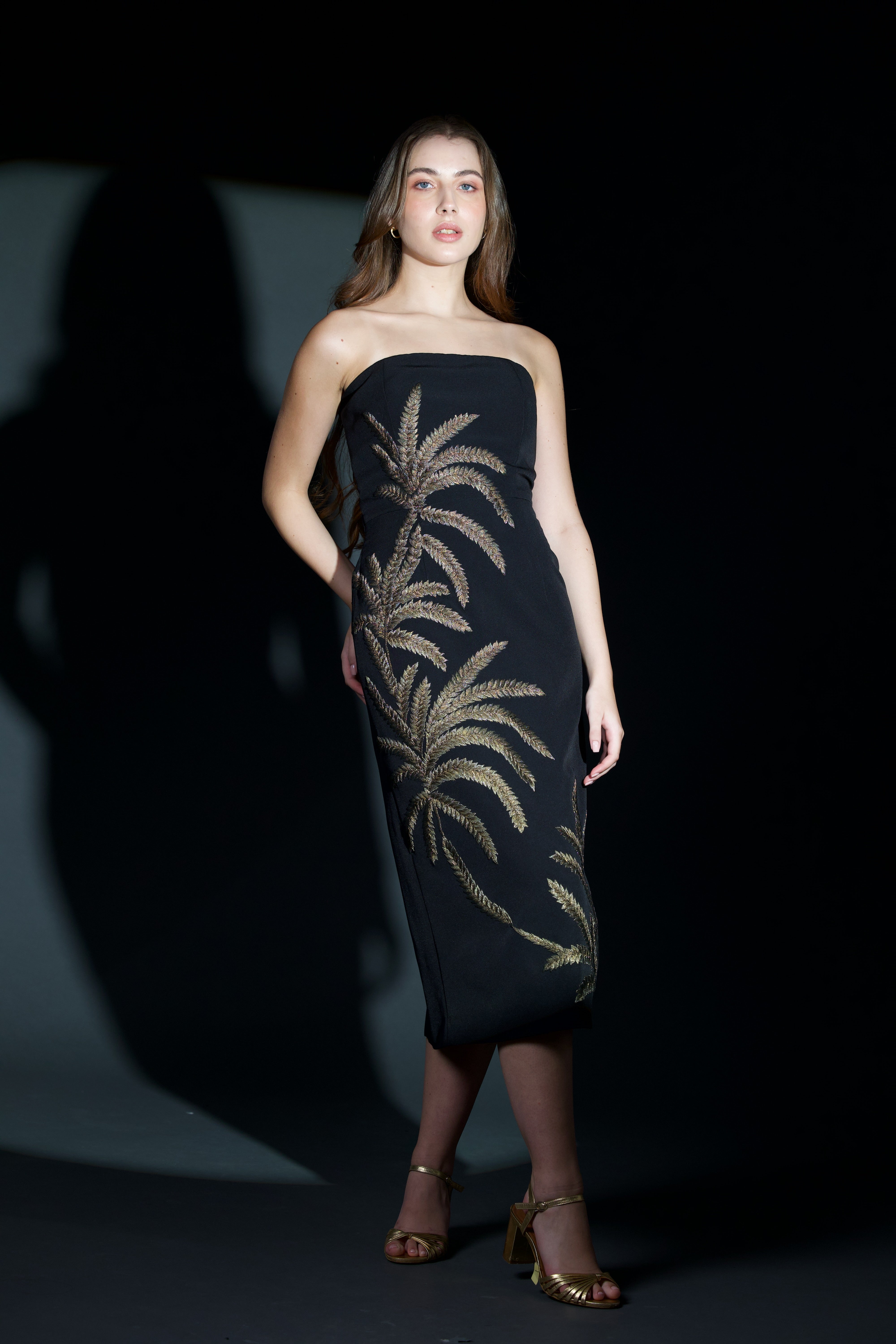 Riviera Palm Bustier Dress