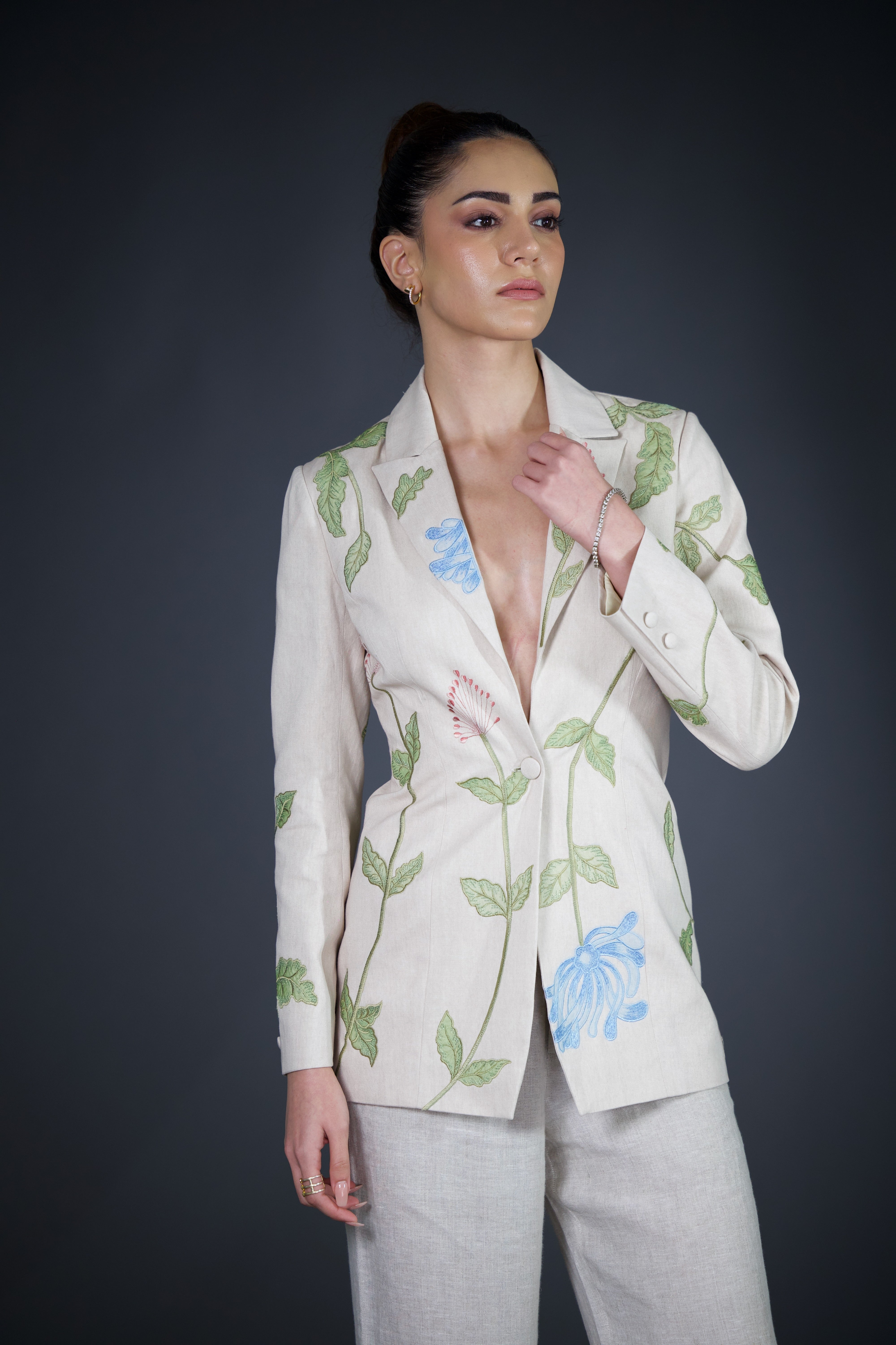 Botanical Twill Blazer