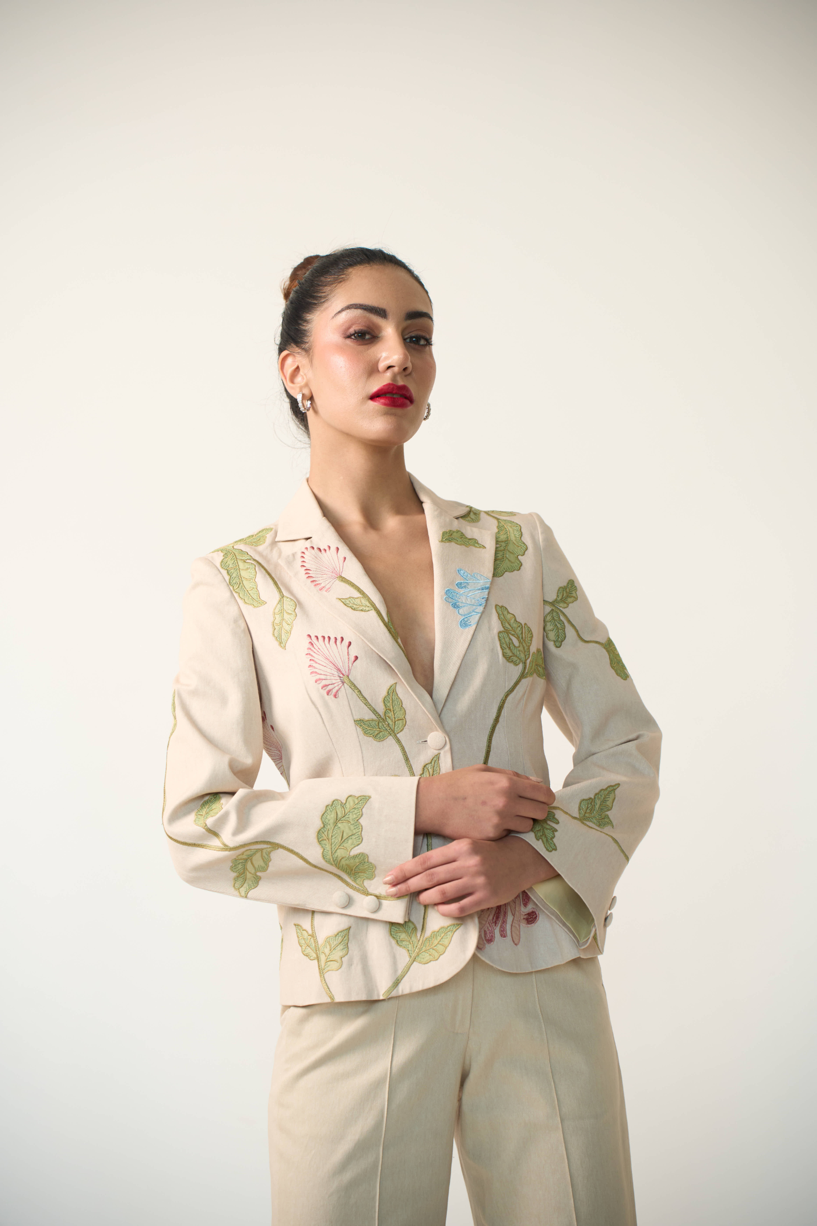 Botanical Short Blazer