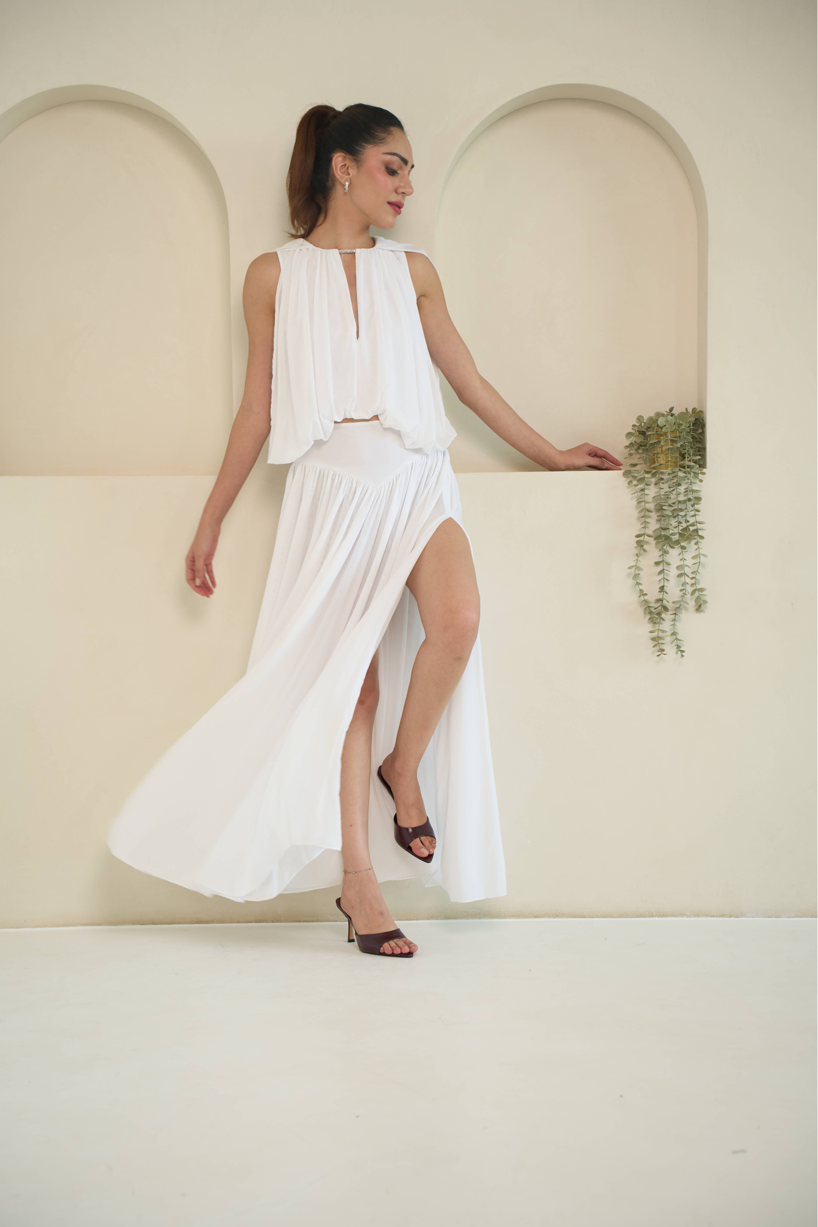 Georgina Cape Top in Ivory