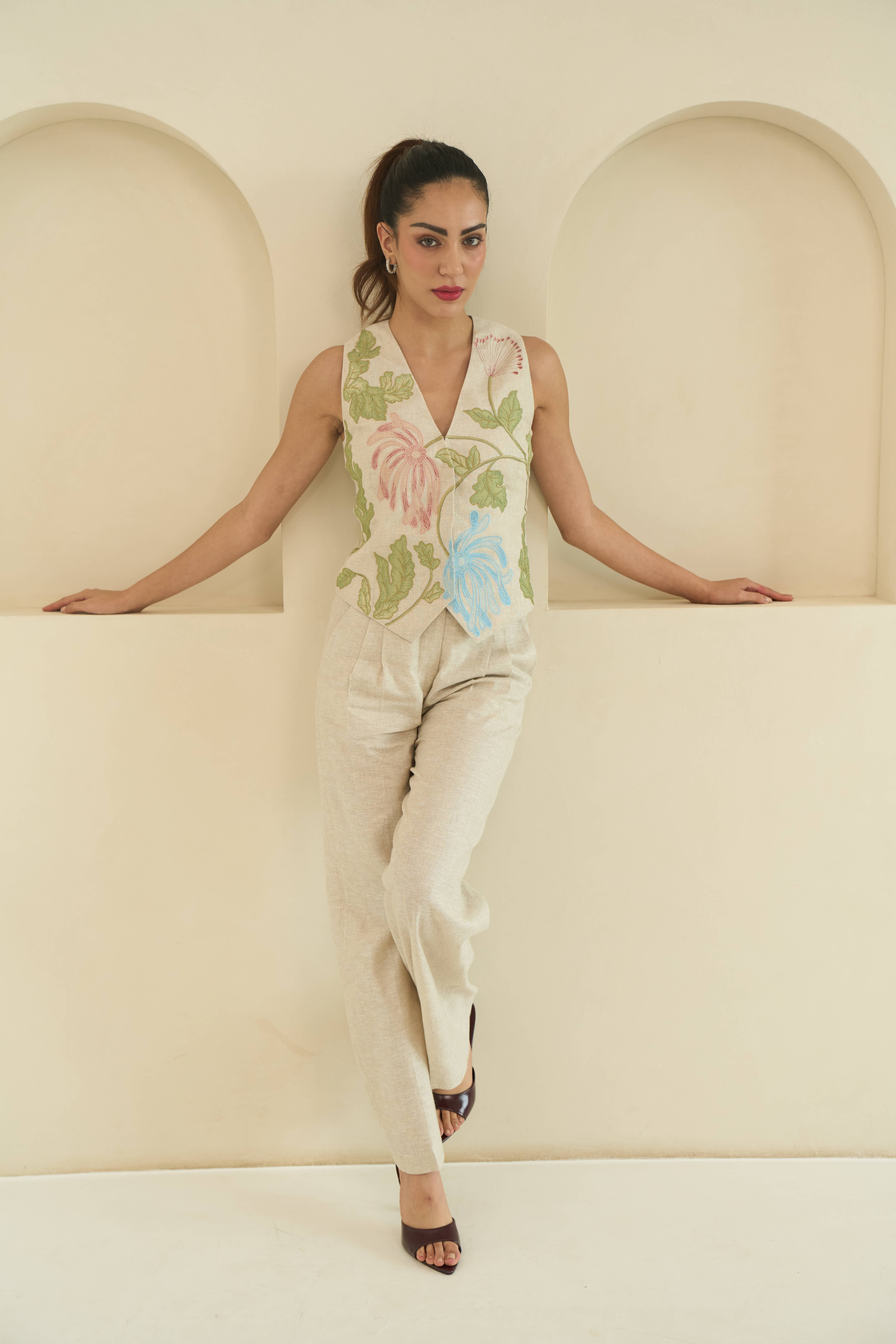 Botanical Linen Vest