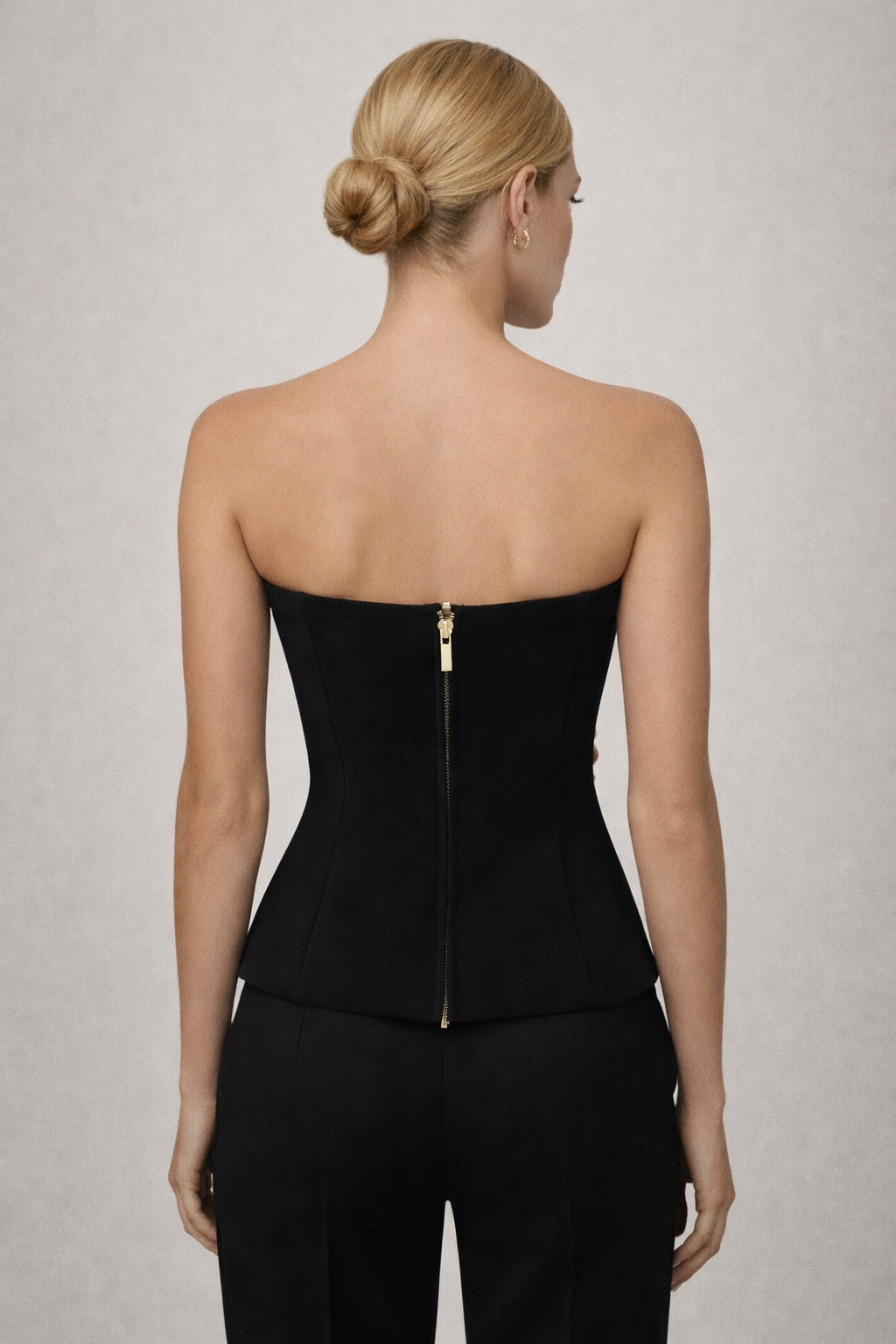 Kylie Waist Cincher Bustier in Burgundy & Black