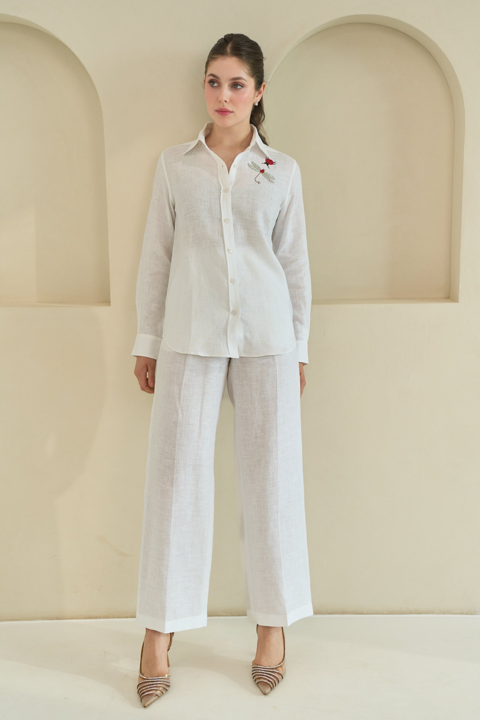 Gardenia Linen Shirt in White