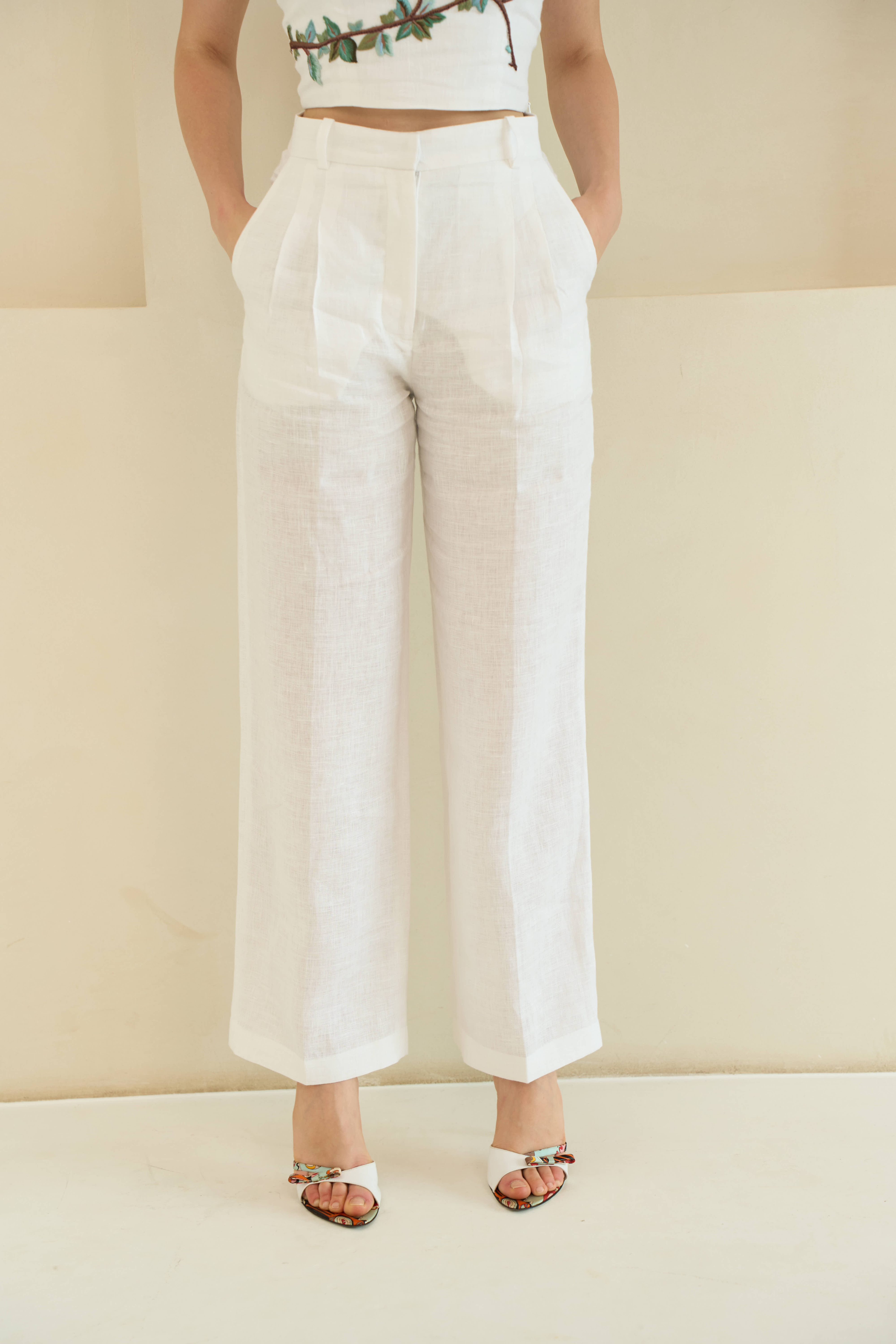 Sirocco Linen Pants in Ivory
