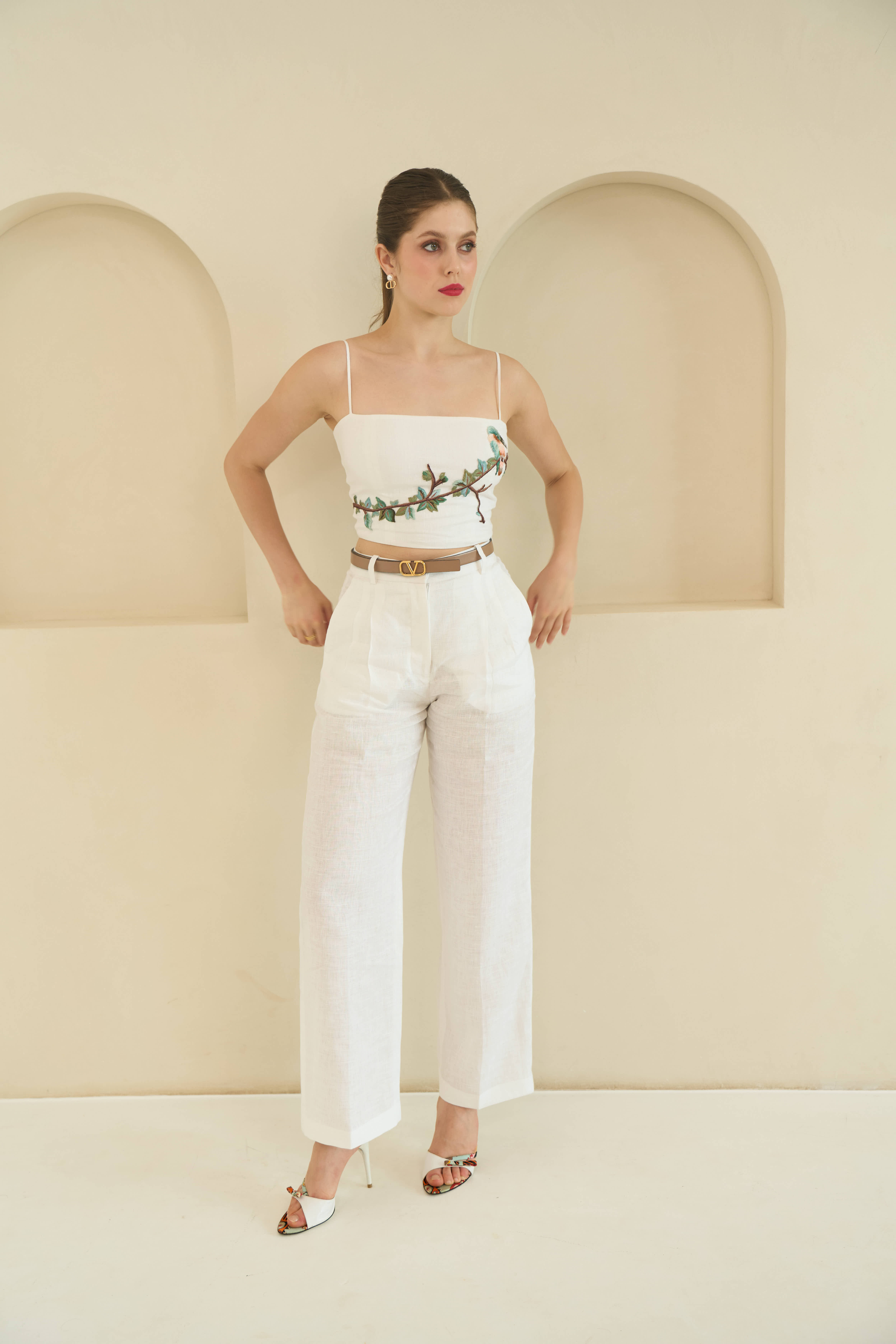 Sirocco Linen Pants in Ivory