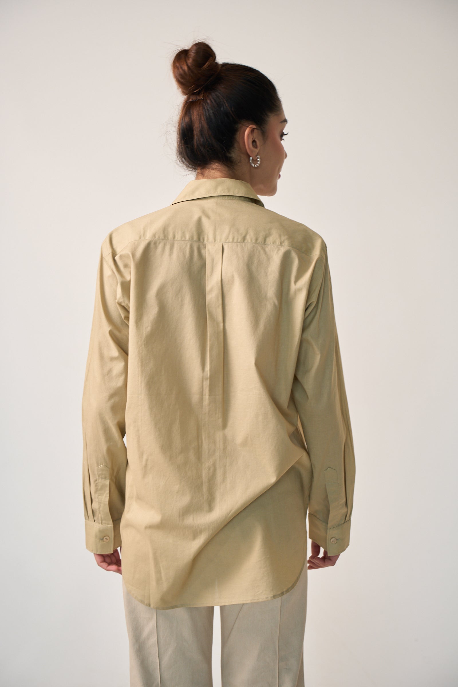 Maldives Palm Shirt in Olive Green