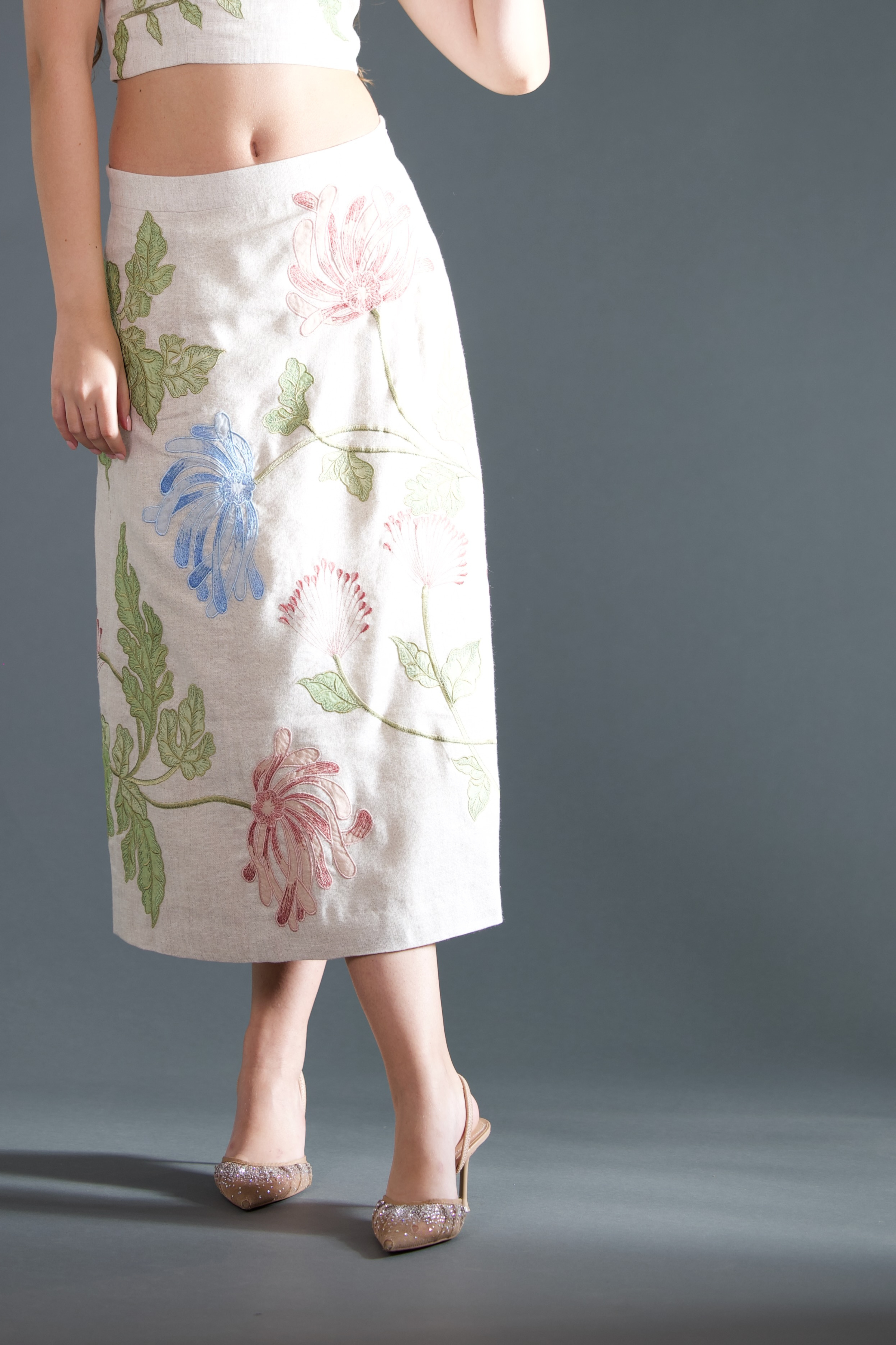 Botanical A-Line Skirt
