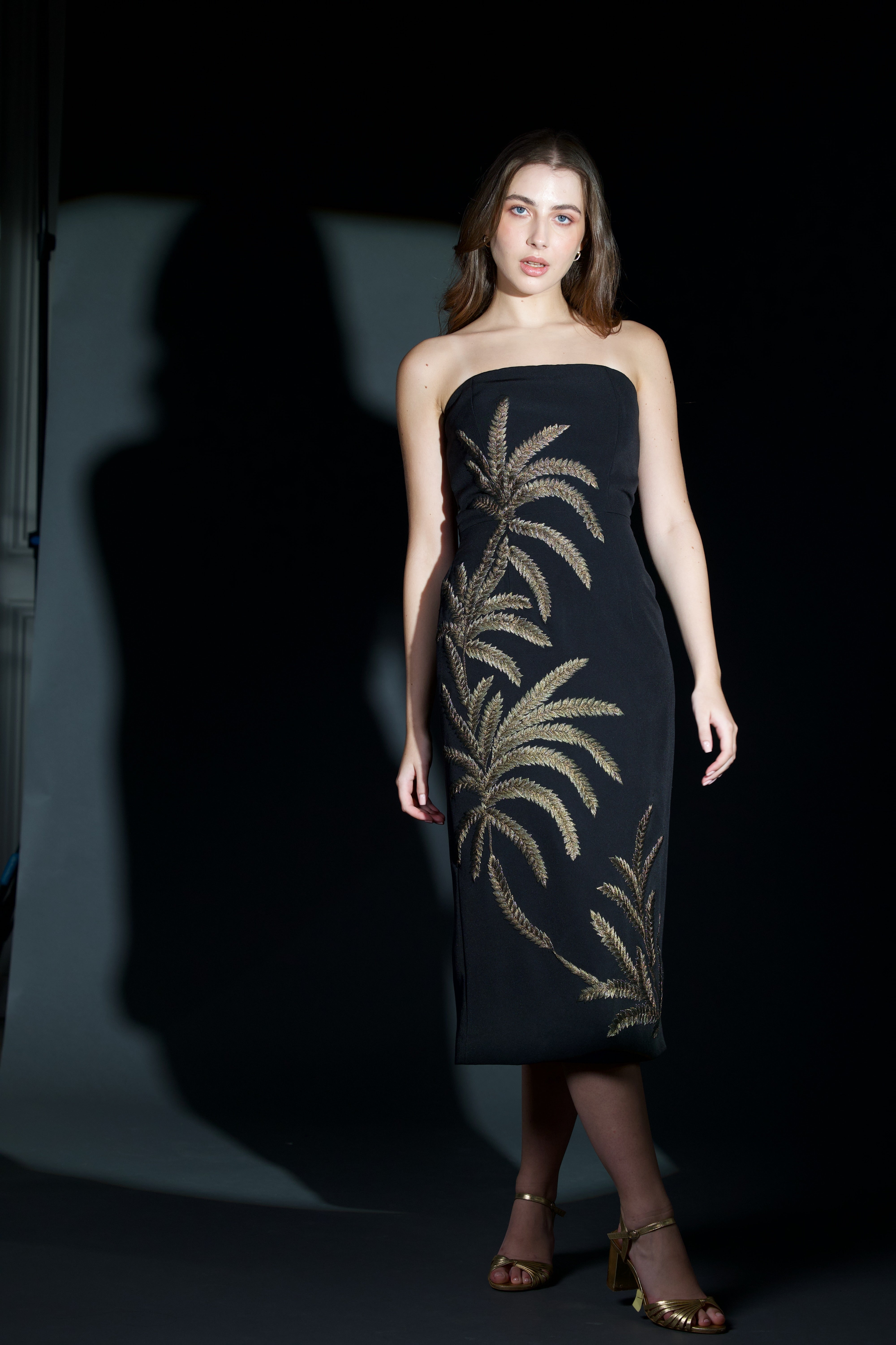 Riviera Palm Bustier Dress