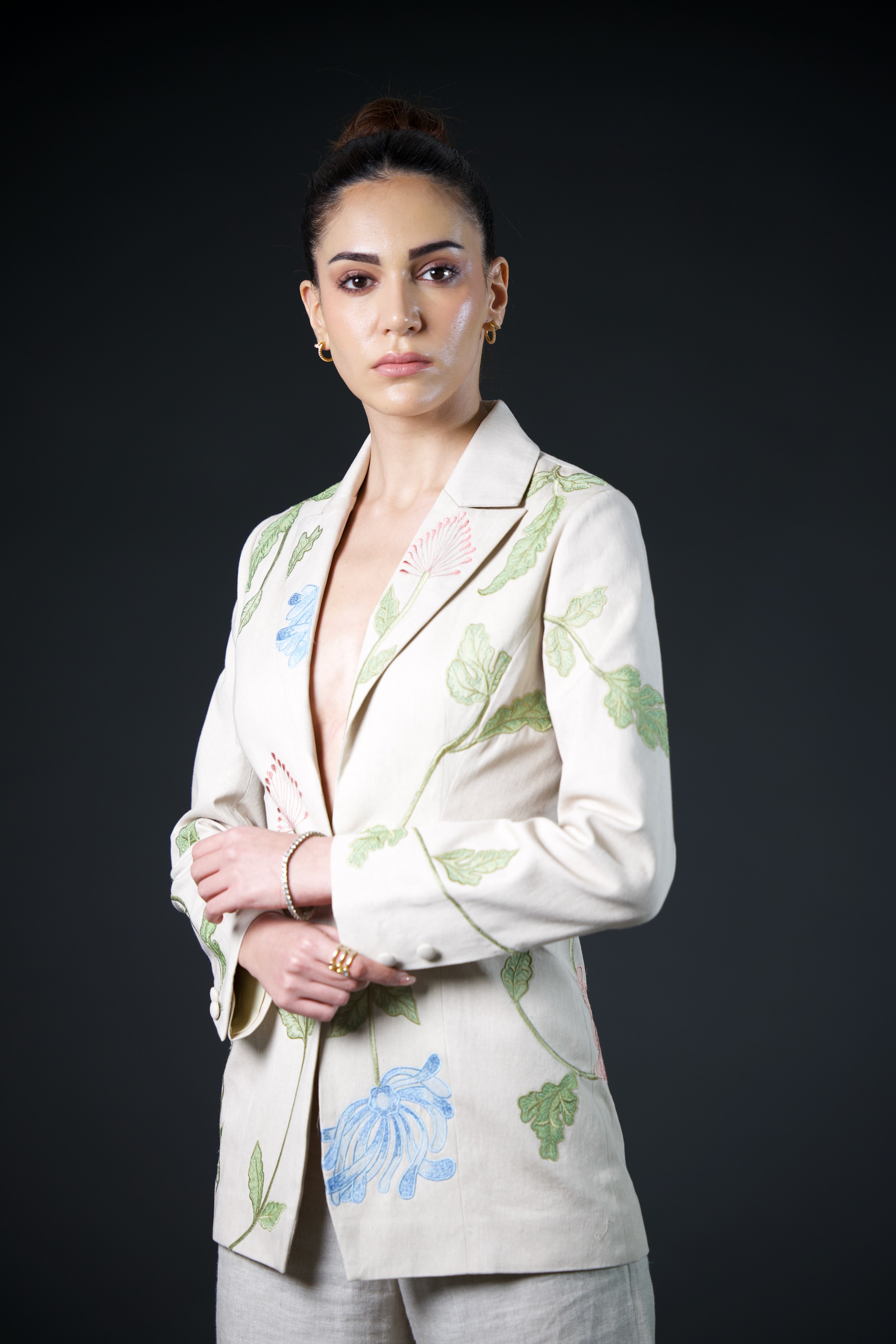 Botanical Twill Blazer
